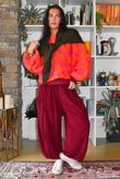 Big Softie Leopard Roo Knit Aperol & Hot Pink